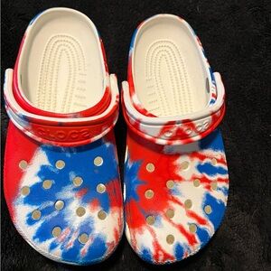 Red/White/Blue Crocs Sz 5/7